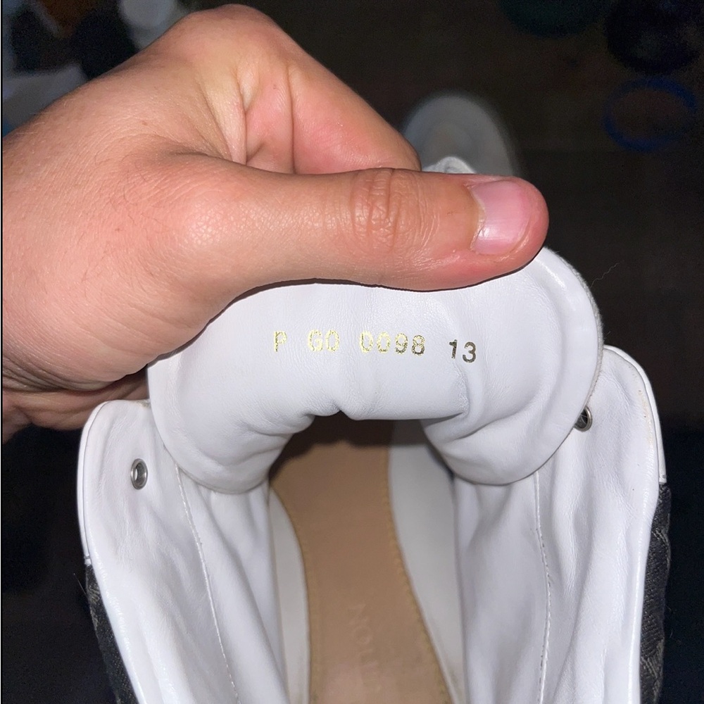 Louis Vuitton Black Denim Monogram White Leather High Sneakers - Picture 10 of 10